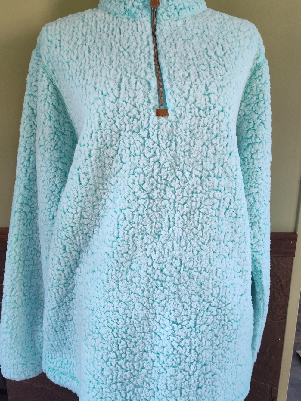 Cozy Faux Fur Knit Sweater - Green